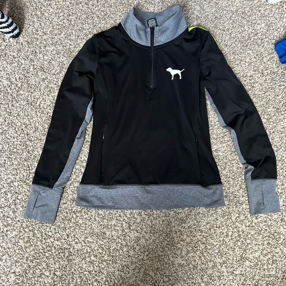 Pink athletic pull over